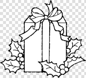 Coloring Page Present Christmas Gifts   Christmas Gift Black And White  HD Png Download