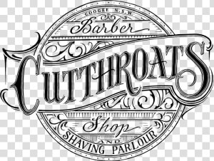 Cutthroats Barbershop And Shaving Parlour Logo   Cutthroat Logo  HD Png Download