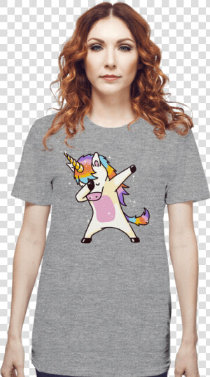 Women S Dabbing Unicorn Shirt Dab Hip Hop Magic Girl   T shirt  HD Png Download