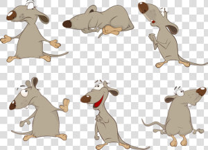 Brown Rodent Rat Vector Mouse Cartoon Clipart   Cartoon Rats  HD Png Download