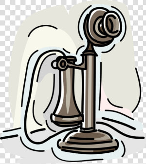 Vector Illustration Of Antique Telecommunications Device   Old Telephone  HD Png Download