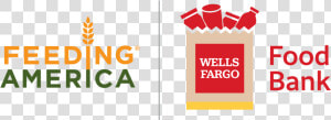 Feeding America And Wells Fargo Food Bank Logos   Graphic Design  HD Png Download