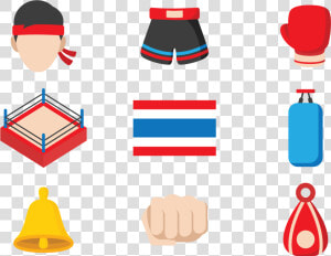 Muay Thai Icons Vector   Vector Muay Thai Png  Transparent Png