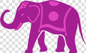 Indian Elephant Silhouette Clip Art   Circus Elephant Black And White  HD Png Download