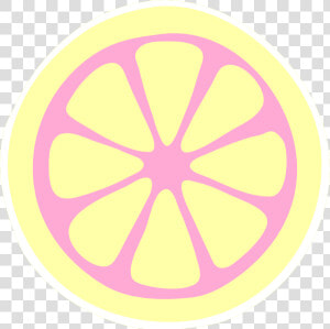 Pink Lemon Slice Clip Art At Clker   Circle  HD Png Download