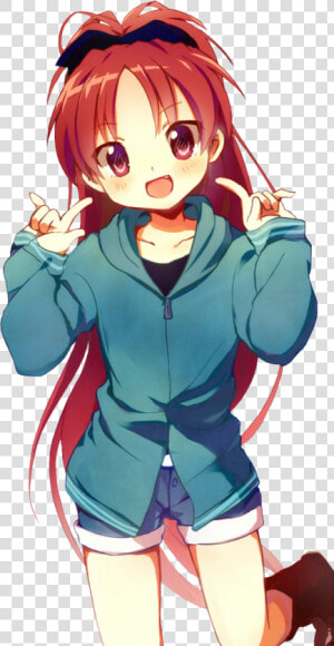 Little Red Haired Anime Girl   Png Download   Little Anime Girl With Red Hair And Red Eyes  Transparent Png