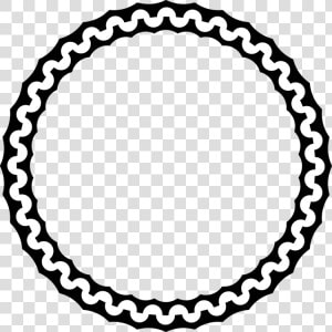 Clip Art Logo Border   White Scalloped Circle Clipart  HD Png Download