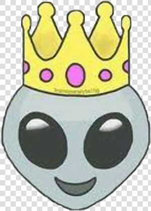  alien  alienigena  corona  quenn  reina  tumblr  emoji  HD Png Download