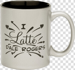 Silver Coffee Mug With Text I Latte Dale Rogers   Beer Stein  HD Png Download