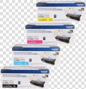 Original Brother Tn 433 Toner Cartridge Set Tn 433bk   HD Png Download