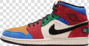 Air Jordan   Jordan 1 Mid Fearless  HD Png Download