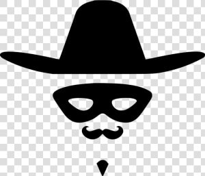 Zorro Hat Face Hero   Zorro Hat Clip Art  HD Png Download