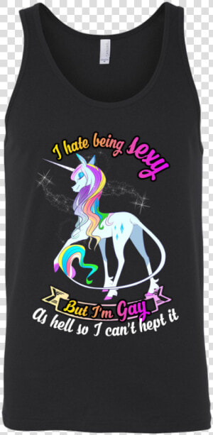 Unicorn I Hate Being Sexy But I M Gay As Hell So I   Sword Art Online Tank Top  HD Png Download