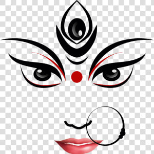 Navratri Png Clipart   Durga Maa Face Drawing  Transparent Png