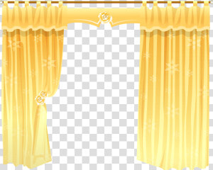 Curtain Clipart Transparent   Yellow With Curtains Background  HD Png Download