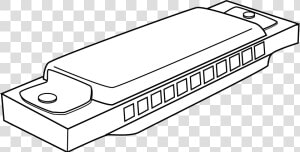 Coloring Page Free Clip   Harmonica Drawing  HD Png Download