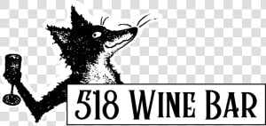 518 Wine Bar Horizontal Fox   Cartoon  HD Png Download