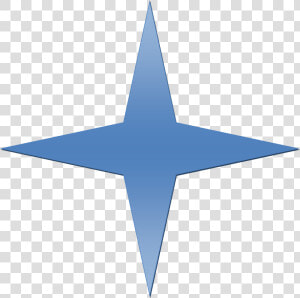 Blue Gradient 4 Point Star   4 Pointed Star Shape  HD Png Download