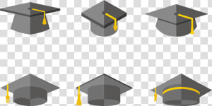 Cartoon Graduation Hat   Flat Graduation Cap Vector  HD Png Download