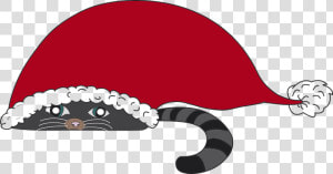 Christmas  Elf Hat  Cat  Christmas Cat  Santa Claus   Cartoon Cat Christmas  HD Png Download