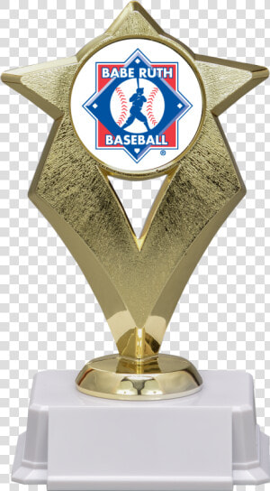 Gold Star Trophy   Babe Ruth Baseball  HD Png Download