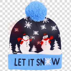 Led Light Up Knitting Christmas Let It Snow Hat   Christmas Day  HD Png Download