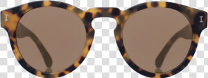 Leonard Matte Tortoise With Gold Mirrored Lenses Front   Close up  HD Png Download