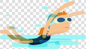 Swimming Euclidean Vector Dhaptar Gaya Langi   Cartoon Swimming Clipart Png  Transparent Png