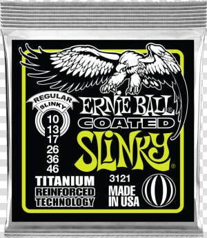 Eb3121 Ernie Ball Regular Slinky Titanium Coated Electric   Ernie Ball Coated Slinky  HD Png Download