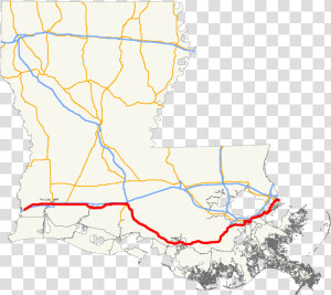 Lake Charles La Map Awesome U S Route 90 In Louisiana   Louisiana Historical Sites Map  HD Png Download