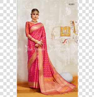 Rajtex Khambhati Silk Saree Jt Rk Sarees   Dark Pink Silk Color Saree  HD Png Download