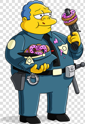 Transparent Police Clip Art   Simpsons Chief Wiggum  HD Png Download