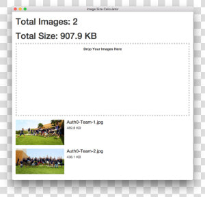 Image Size Calculator App Angular2 Electron   Electron Drag And Drop  HD Png Download