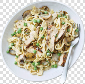 Chicken Alfredo With Peas And Mushrooms  HD Png Download