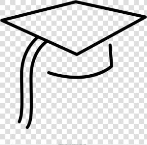 Mortar Board Coloring Page   Line Art  HD Png Download