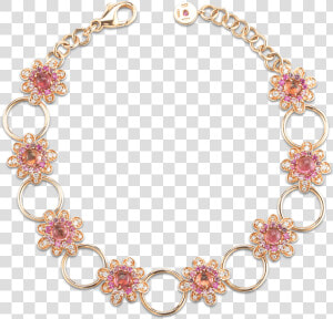 Roberto Coin Art Nouveau 18k Rose Gold Bracelet With   Blue White Red Bead Bracelet  HD Png Download