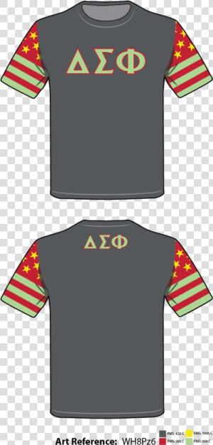 Delta Sigma Phi Men S Short Sleeve Performance Shirt   Tricouri Simple Bumbac Copii  HD Png Download