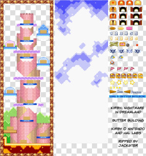 Butter Building   Kirby Nightmare In Dreamland Map  HD Png Download