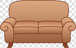 Clip Art Couch Transparent Brown   Couch Clipart  HD Png Download