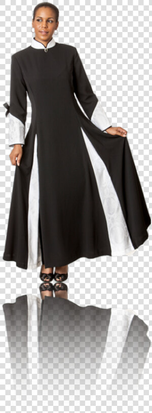 Womens Black And White Clergy Robes  HD Png Download