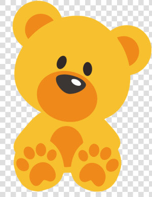 Orange Teddy Bear Clipart   Yellow Teddy Bear Clipart  HD Png Download