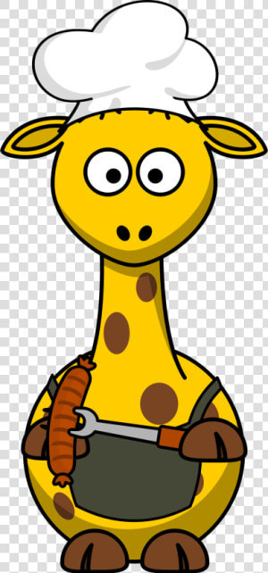 Giraffe Barbecue Clip Arts   Cartoon Giraffe  HD Png Download