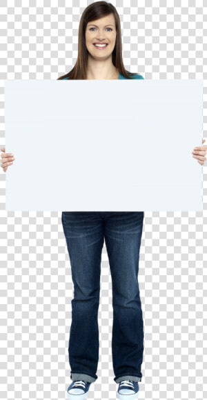 Girl Holding Banner Png Image   Girl  Transparent Png