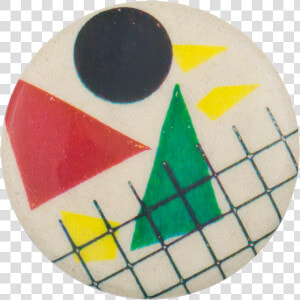 Abstract Red And Green Triangles Art Button Museum   Circle  HD Png Download