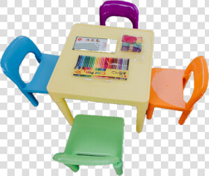 Kiddie Table And Chairs   Chair  HD Png Download