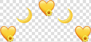  yellow  crown  yellowheart  hearts  hearts  moon  moons   Yellow Emoji Crown Png  Transparent Png