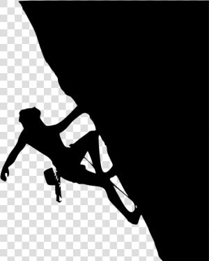 Rock Climbing Clipart   Rock Climbing Silhouette  HD Png Download