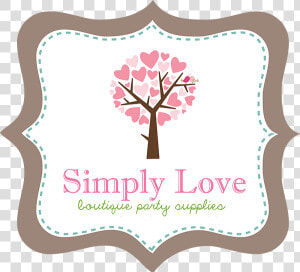 Simply Love Boutique Party Supplies   Heart Tree  HD Png Download