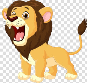 Cartoon Lion Roaring  HD Png Download