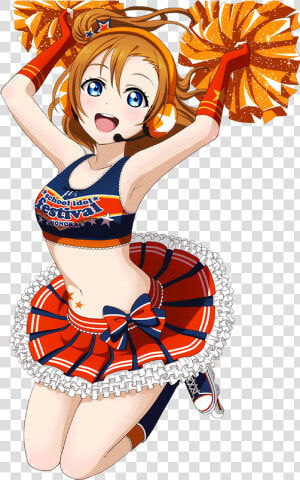 Love Live Cheerleader Honoka   Png Download   Love Live Honoka Cheerleader  Transparent Png